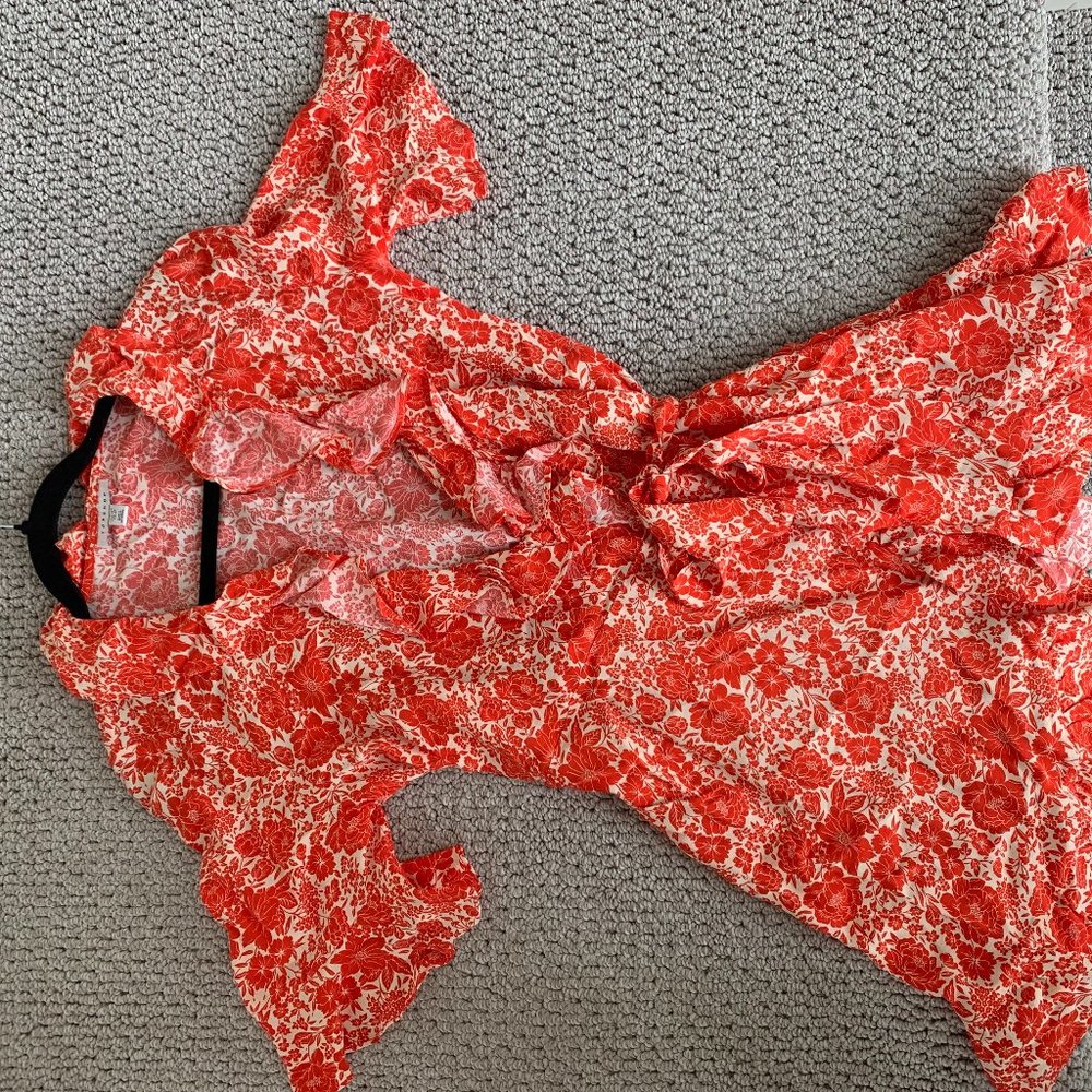 TOPSHOP Orange Wrap Dress (free shipping)